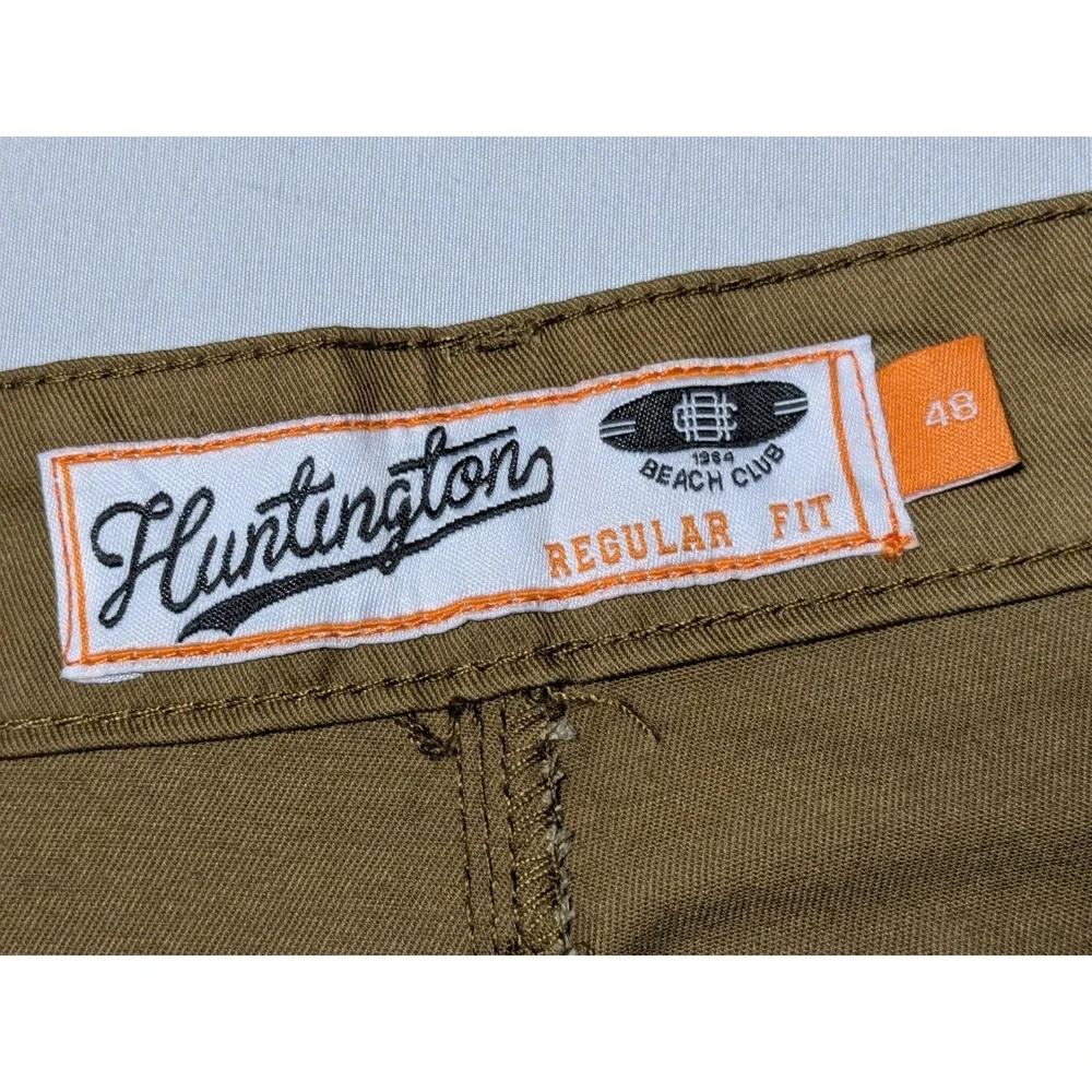 HUNTINGTON BC Men Big & Tall  48 (Actual 50x12) British Khaki Cargo Shorts NEW‎